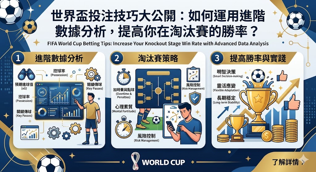 世界盃投注技巧大公開：如何運用進階數據分析，提高你在淘汰賽的勝率？