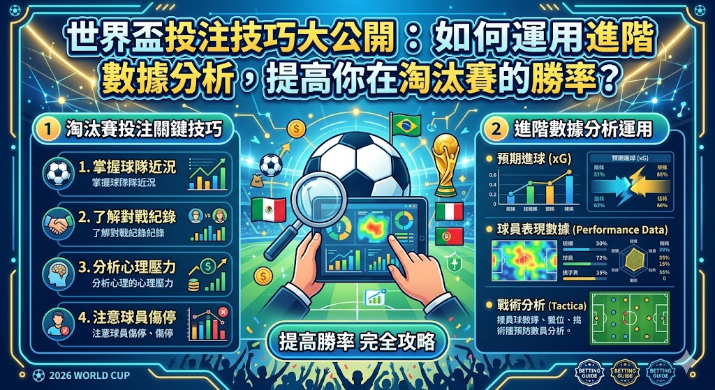 世界盃投注技巧大公開：如何運用進階數據分析，提高你在淘汰賽的勝率？